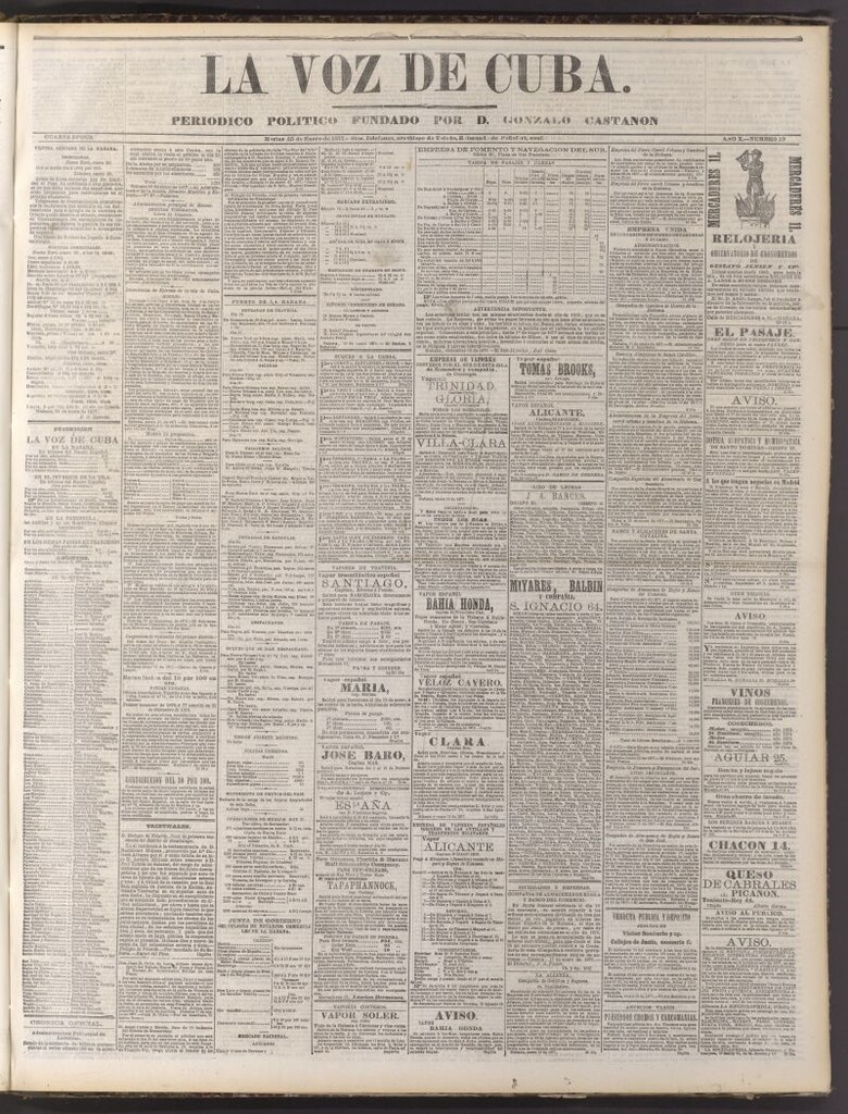 Miniatura de La Voz de Cuba: diario conservador del 23 de enero de 1877