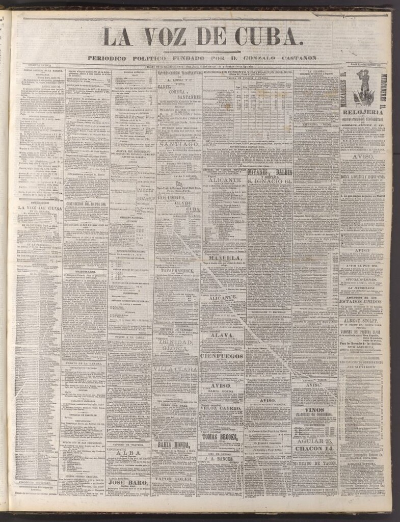 Miniatura de La Voz de Cuba: diario conservador del 27 de enero de 1877