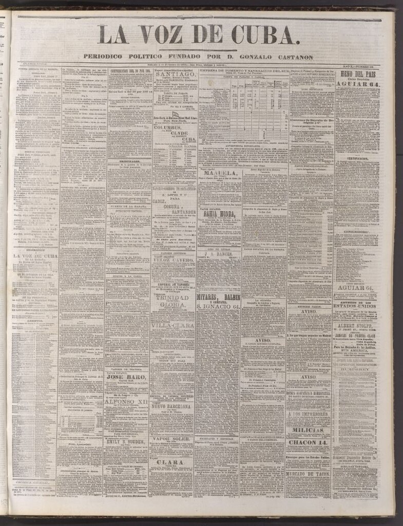 Miniatura de La Voz de Cuba: diario conservador del 3 de febrero de 1877