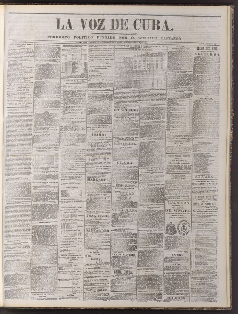Miniatura de La Voz de Cuba: diario conservador del 10 de febrero de 1877