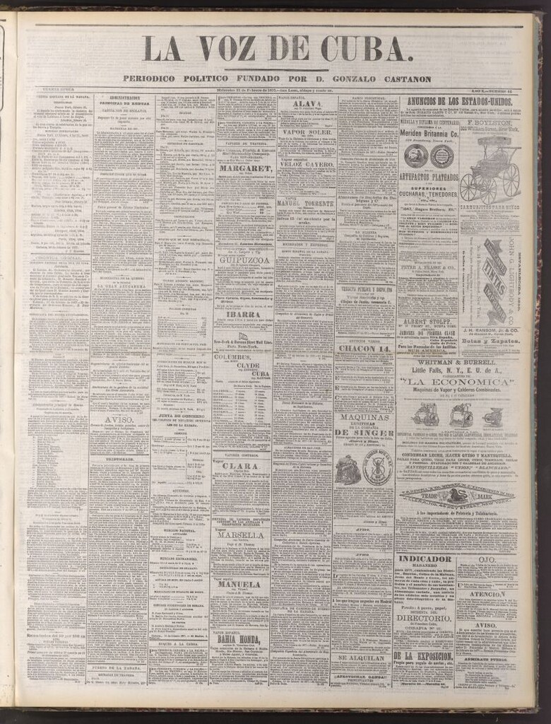 Miniatura de La Voz de Cuba: diario conservador del 21 de febrero de 1877