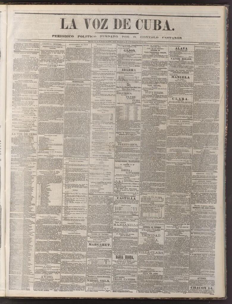 Miniatura de La Voz de Cuba: diario conservador del 27 de febrero de 1877