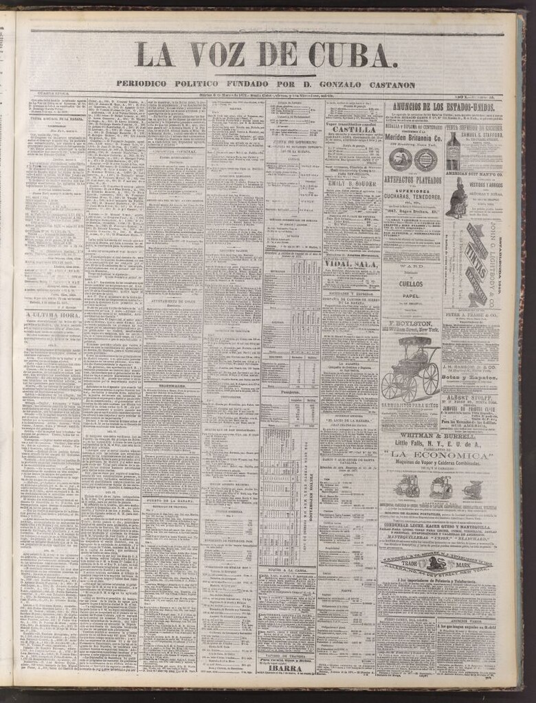 Miniatura de La Voz de Cuba: diario conservador del 6 de marzo de 1877