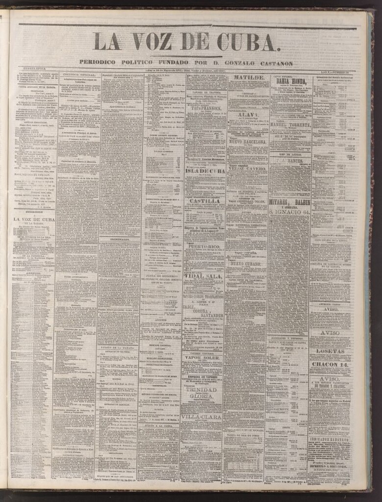 Miniatura de La Voz de Cuba: diario conservador del 10 de marzo de 1877
