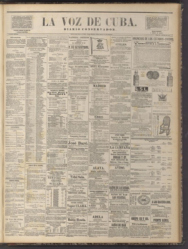 Miniatura de La Voz de Cuba: diario conservador del 4 de mayo de 1882