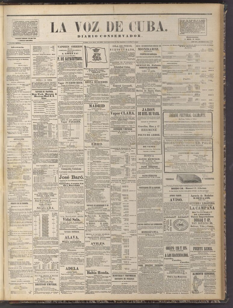 Miniatura de La Voz de Cuba: diario conservador del 5 de mayo de 1882