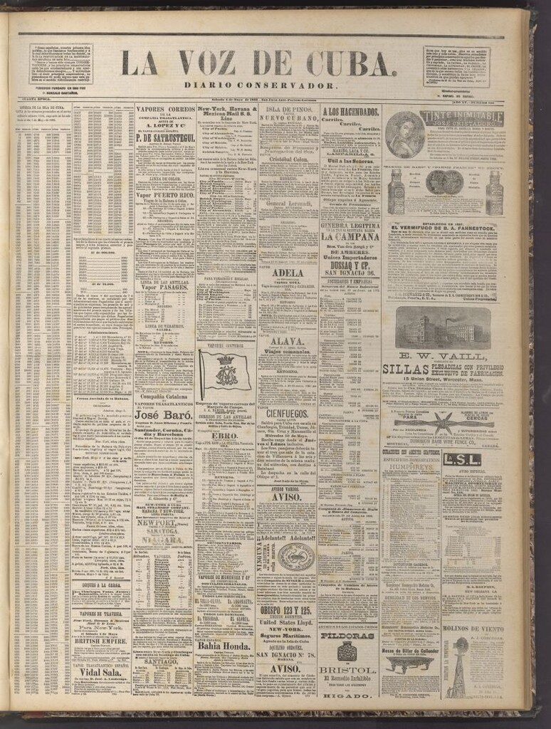 Miniatura de La Voz de Cuba: diario conservador del 6 de mayo de 1882