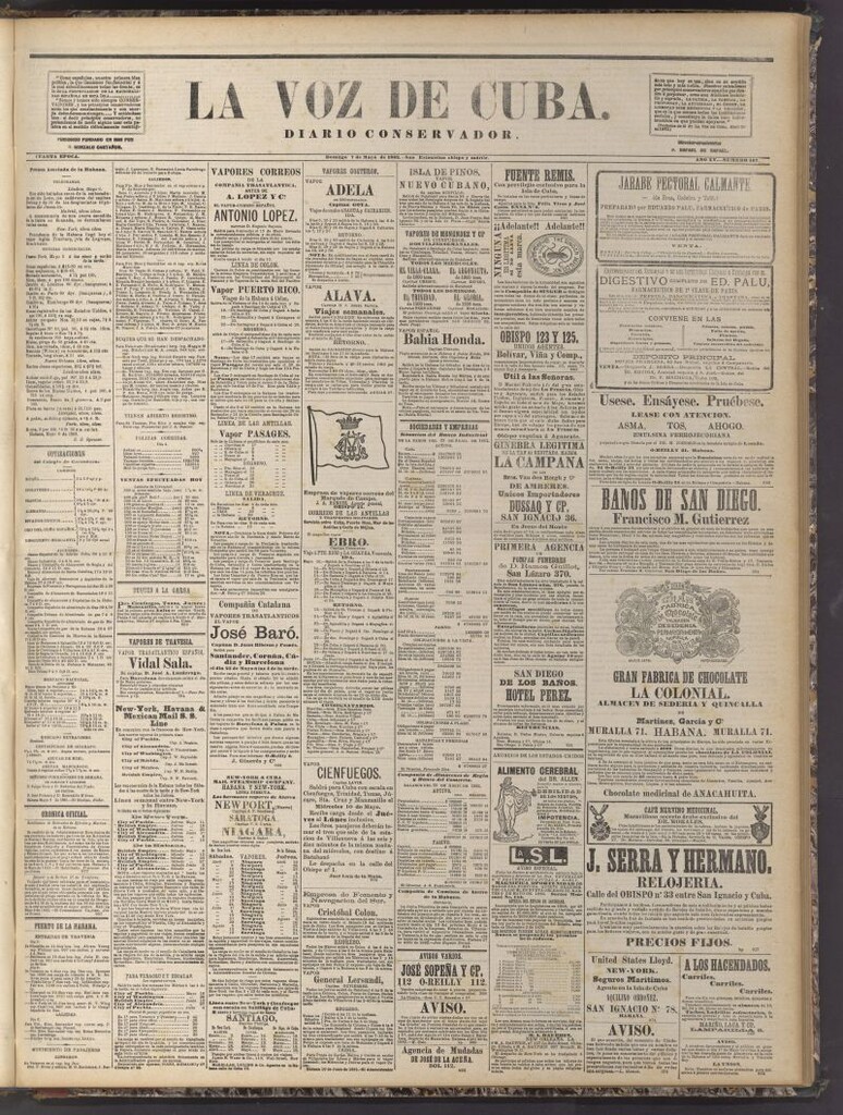 Miniatura de La Voz de Cuba: diario conservador del 7 de mayo de 1882