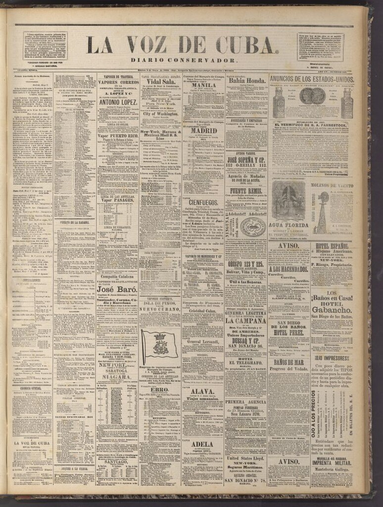 Miniatura de La Voz de Cuba: diario conservador del 9 de mayo de 1882