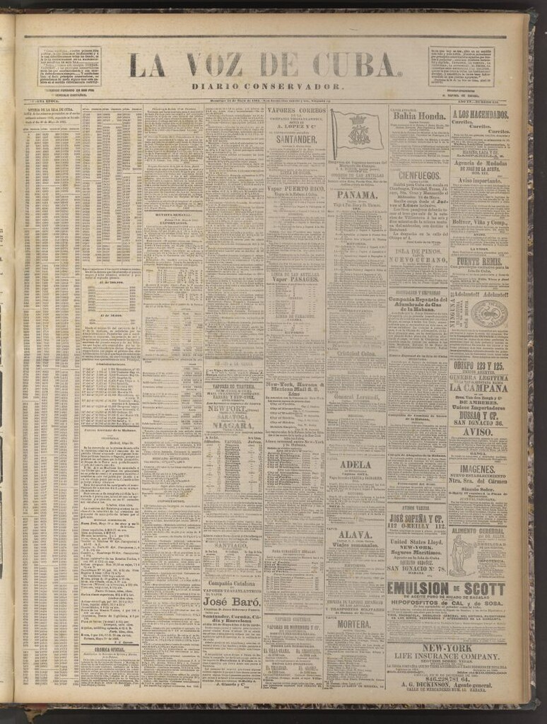 Miniatura de La Voz de Cuba: diario conservador del 21 de mayo de 1882