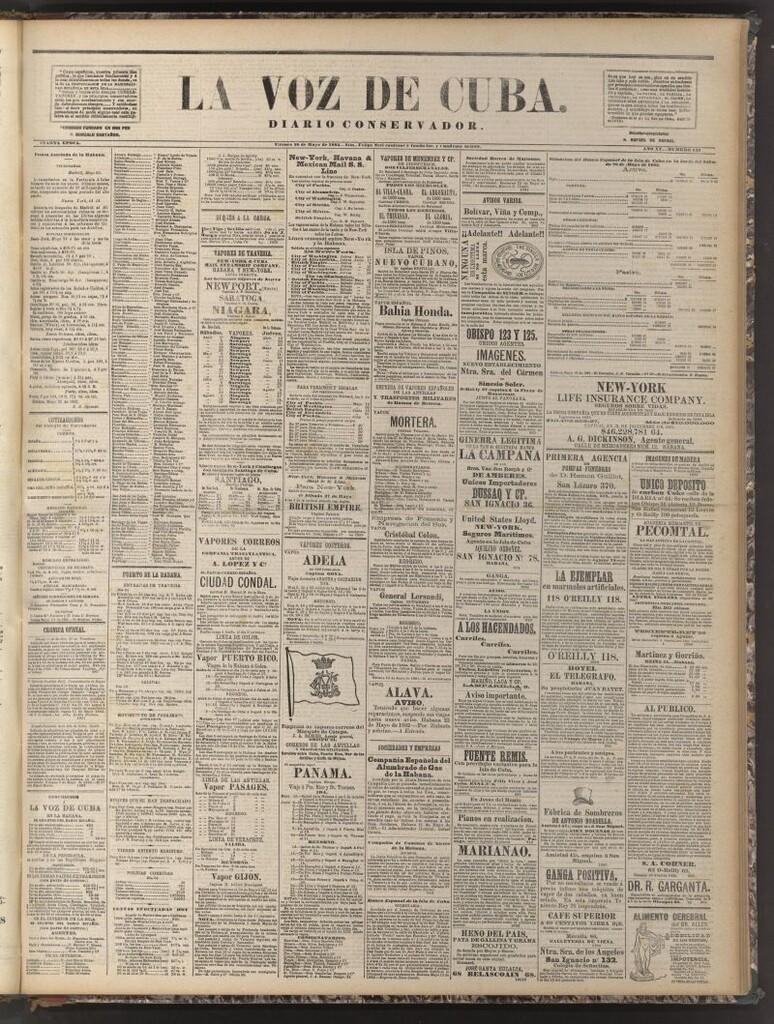 Miniatura de La Voz de Cuba: diario conservador del 26 de mayo de 1882