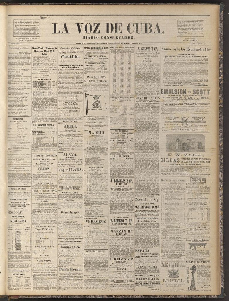 Miniatura de La Voz de Cuba: diario conservador del 10 de junio de 1882