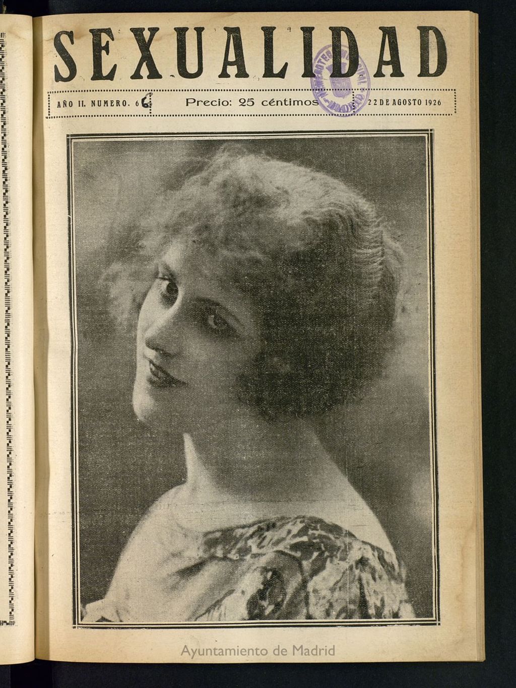 Miniatura de Sexualidad: Revista Ilustrada de Divulgación de Psicopatología Sexual  del 22 de agosto de 1926