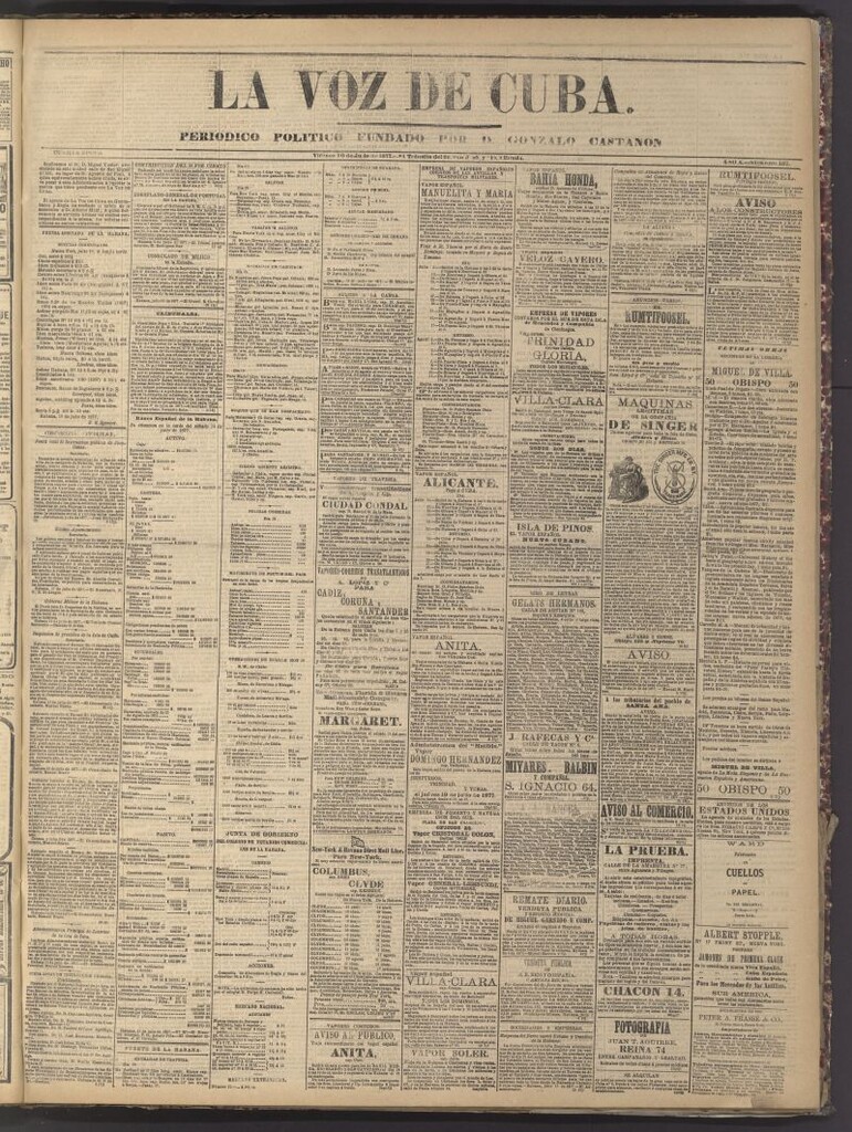 Miniatura de La Voz de Cuba: diario conservador del 20 de julio de 1877