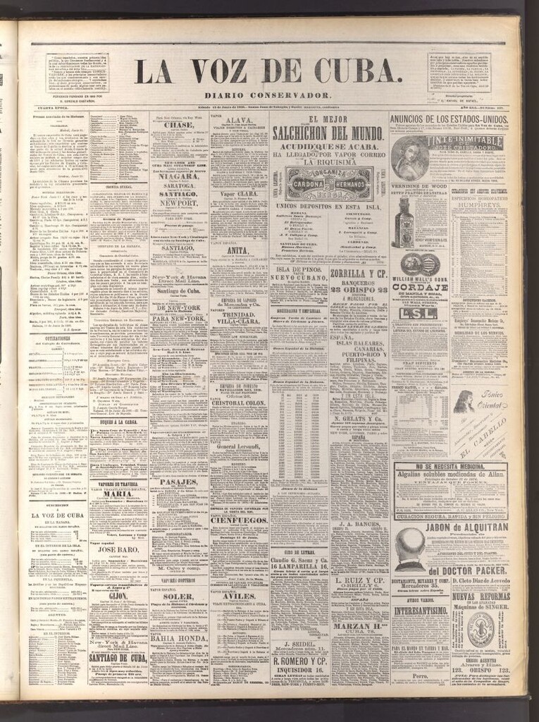 Miniatura de La Voz de Cuba: diario conservador del 12 de junio de 1880