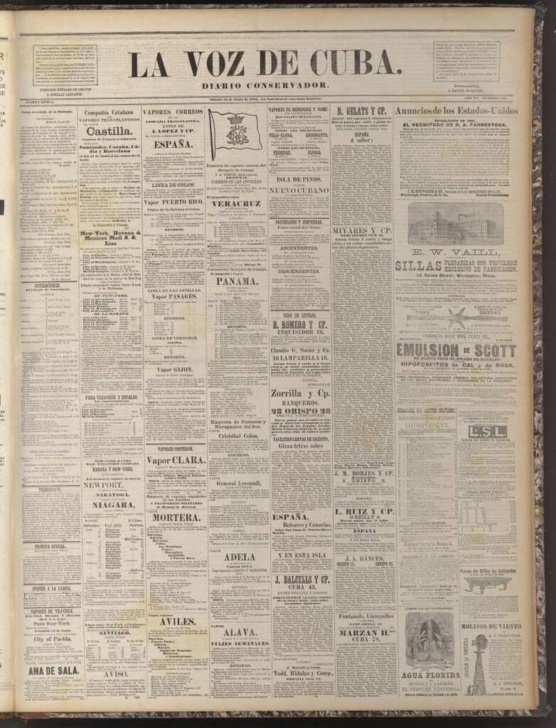Miniatura de La Voz de Cuba: diario conservador del 24 de junio de 1882