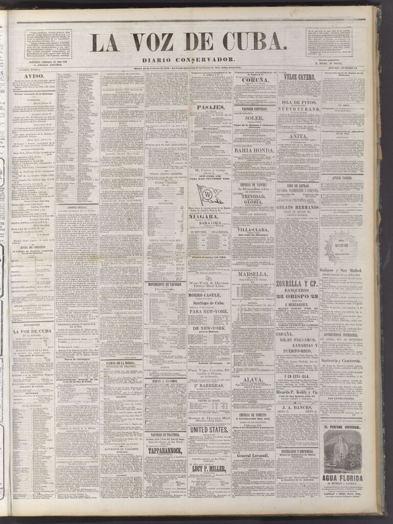 Miniatura de La Voz de Cuba: diario conservador del 18 de febrero de 1879