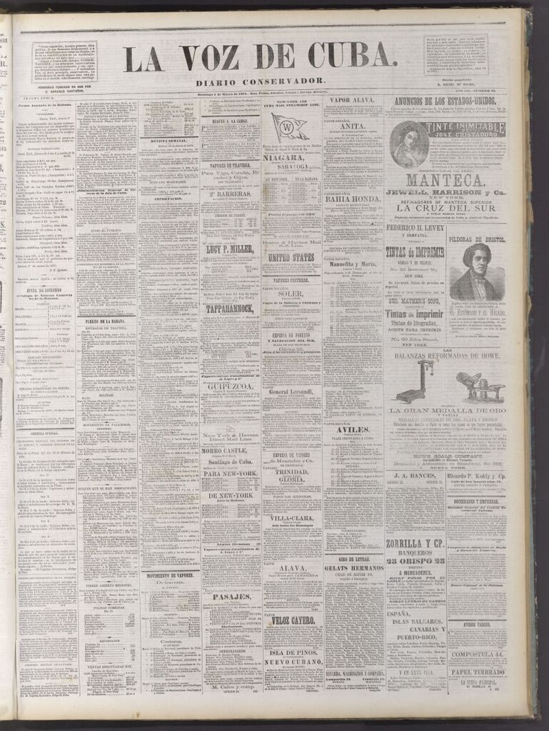Miniatura de La Voz de Cuba: diario conservador del 2 de marzo de 1879