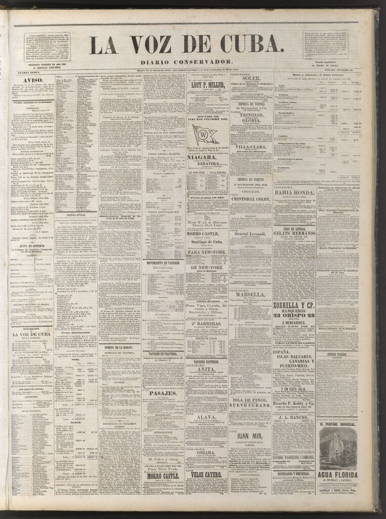 Miniatura de La Voz de Cuba: diario conservador del 18 de marzo de 1879