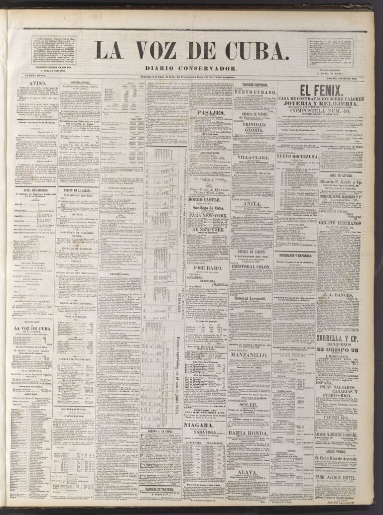 Miniatura de La Voz de Cuba: diario conservador del 6 de julio de 1879