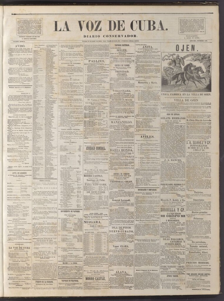 Miniatura de La Voz de Cuba: diario conservador del 18 de julio de 1879