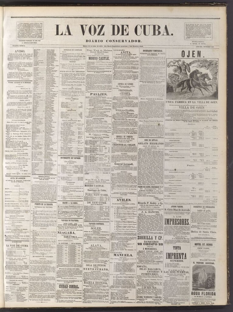 Miniatura de La Voz de Cuba: diario conservador del 22 de julio de 1879