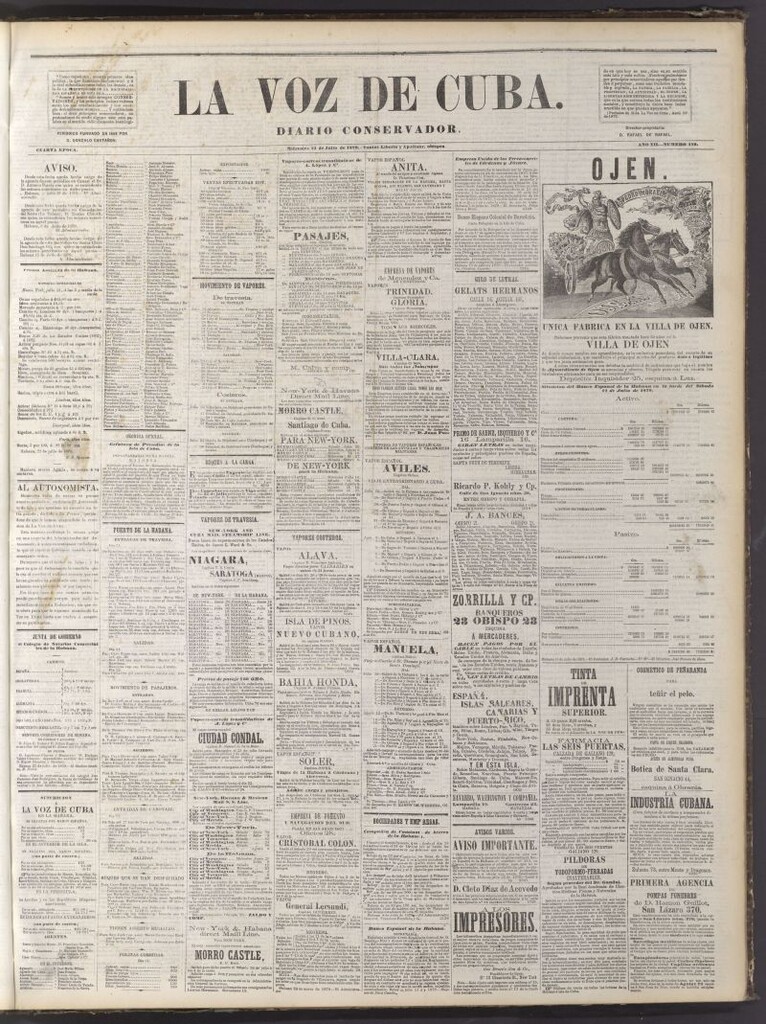 Miniatura de La Voz de Cuba: diario conservador del 23 de julio de 1879