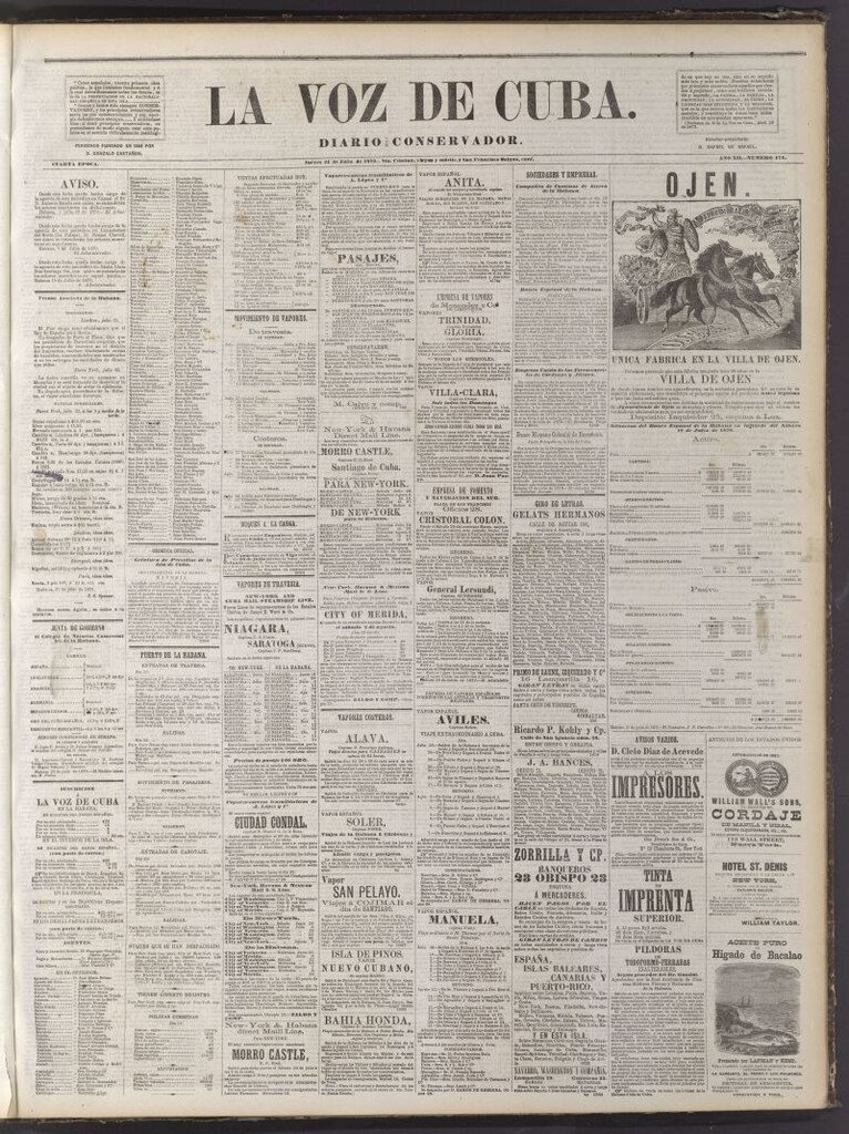 Miniatura de La Voz de Cuba: diario conservador del 24 de julio de 1879