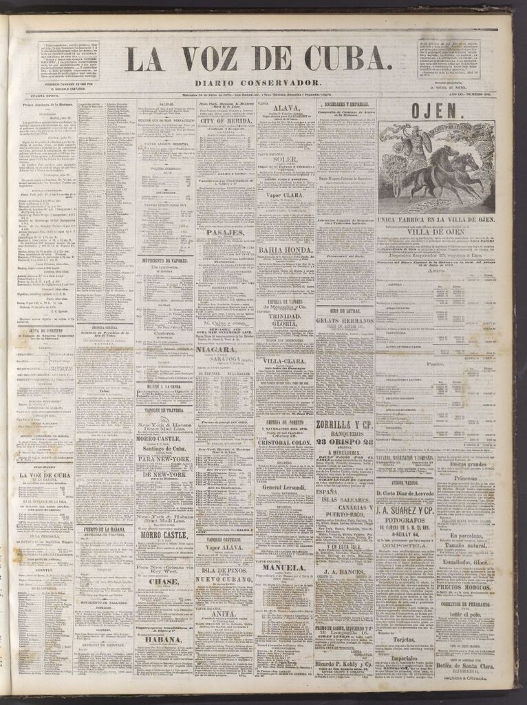 Miniatura de La Voz de Cuba: diario conservador del 30 de julio de 1879