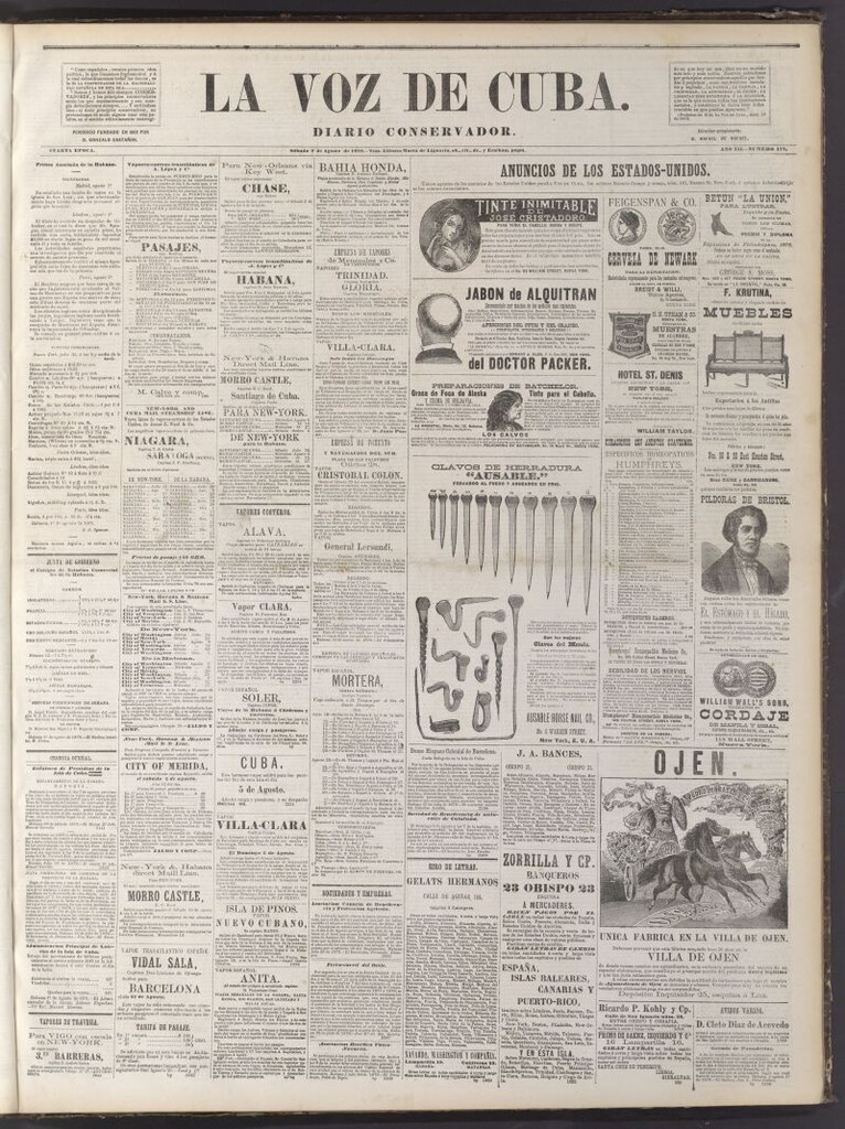 Miniatura de La Voz de Cuba: diario conservador del 2 de agosto de 1879