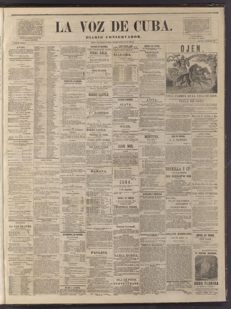 Miniatura de La Voz de Cuba: diario conservador del 5 de agosto de 1879