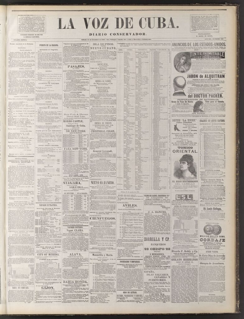Miniatura de La Voz de Cuba: diario conservador del 13 de septiembre de 1879