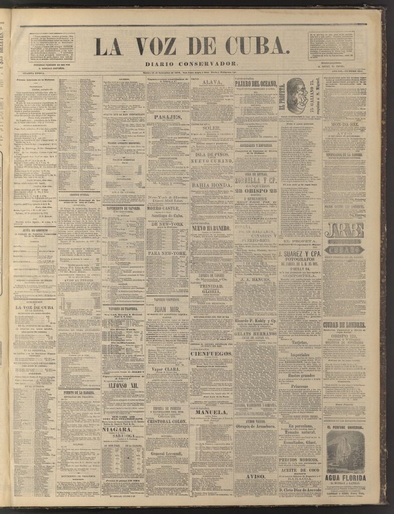 Miniatura de La Voz de Cuba: diario conservador del 23 de septiembre de 1879