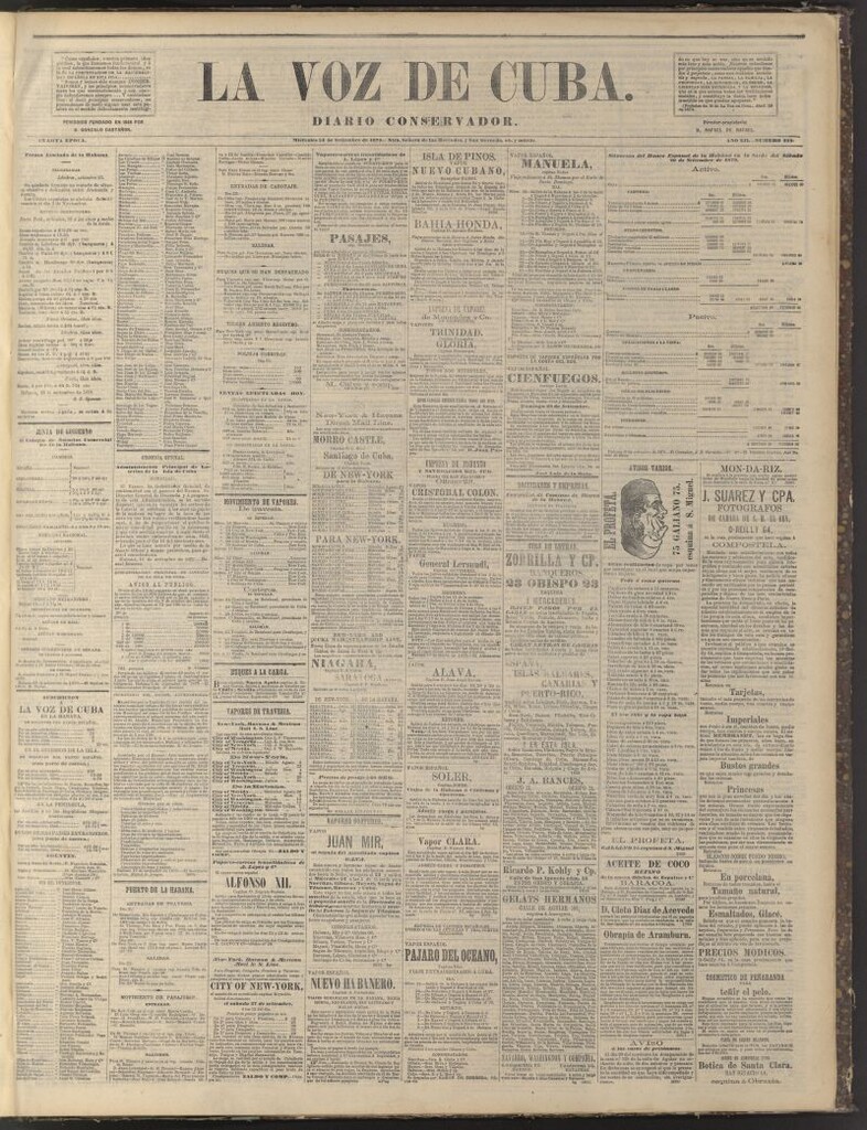 Miniatura de La Voz de Cuba: diario conservador del 24 de septiembre de 1879