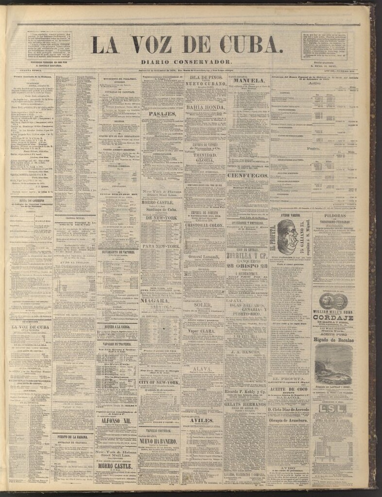 Miniatura de La Voz de Cuba: diario conservador del 25 de septiembre de 1879
