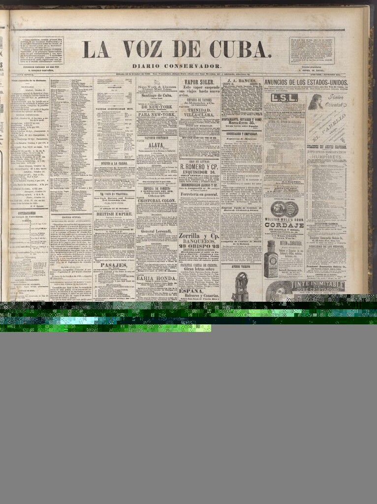 Miniatura de La Voz de Cuba: diario conservador del 17 de octubre de 1880