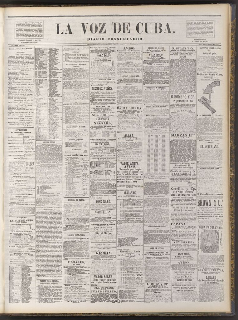 Miniatura de La Voz de Cuba: diario conservador del 15 de diciembre de 1880