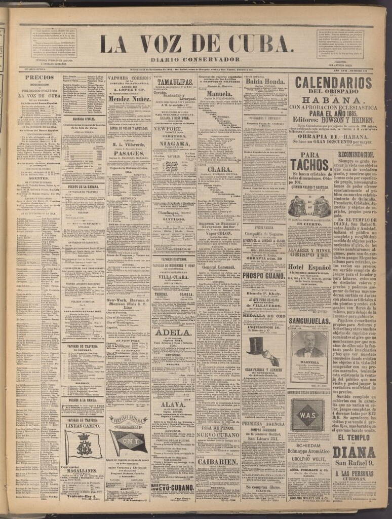 Miniatura de La Voz de Cuba: diario conservador del 19 de noviembre de 1884