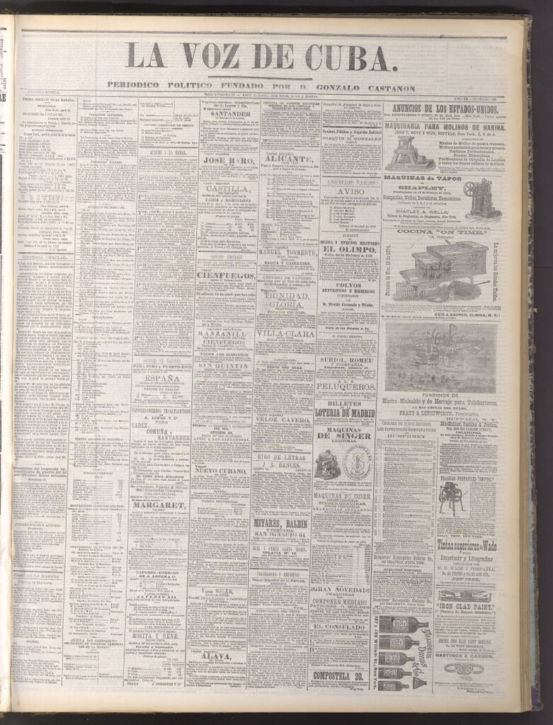Miniatura de La Voz de Cuba : diario conservador del 11 de abril de 1876