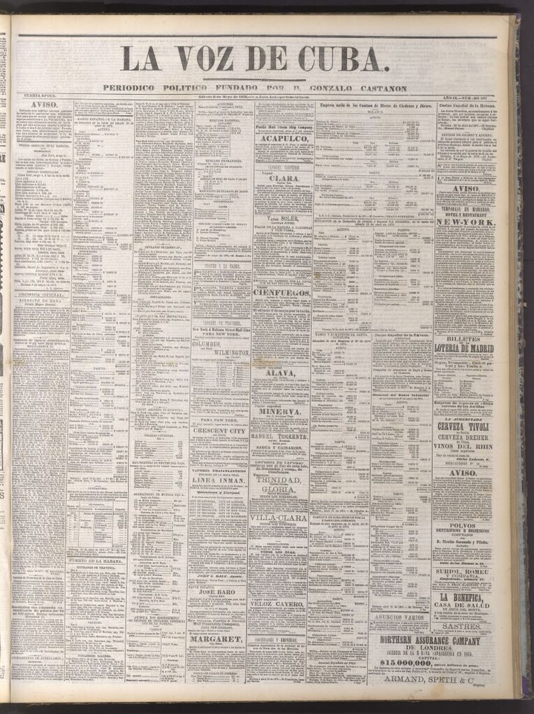 Miniatura de La Voz de Cuba : diario conservador del 6 de mayo de 1876