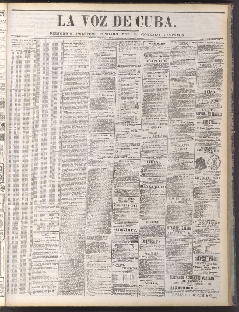 Miniatura de La Voz de Cuba : diario conservador del 10 de mayo de 1876