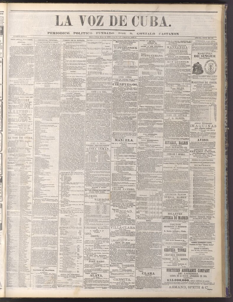 Miniatura de La Voz de Cuba : diario conservador del 16 de mayo de 1876