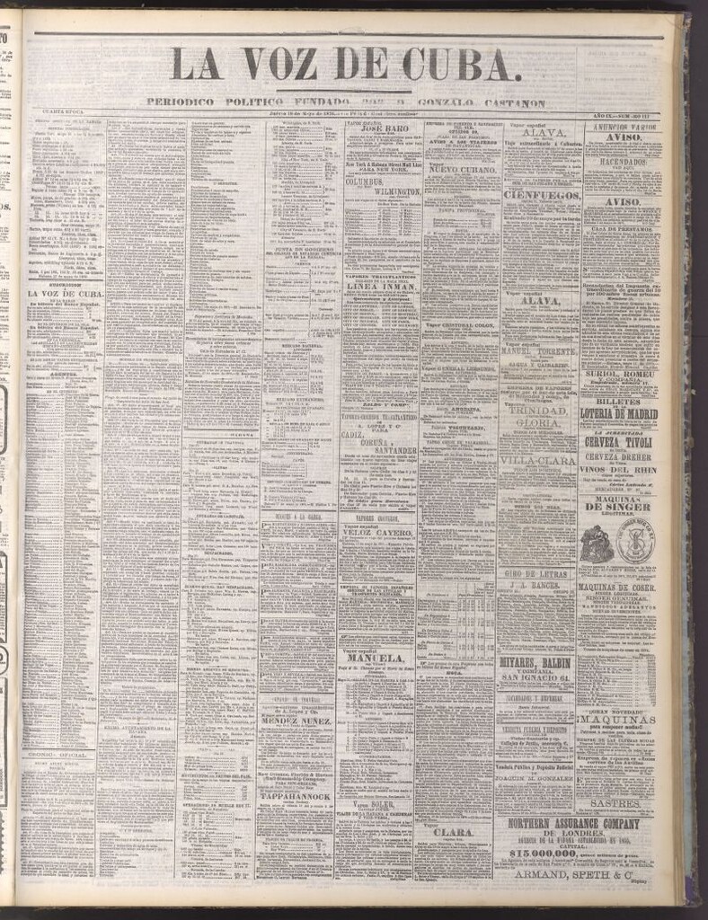 Miniatura de La Voz de Cuba : diario conservador del 18 de mayo de 1876