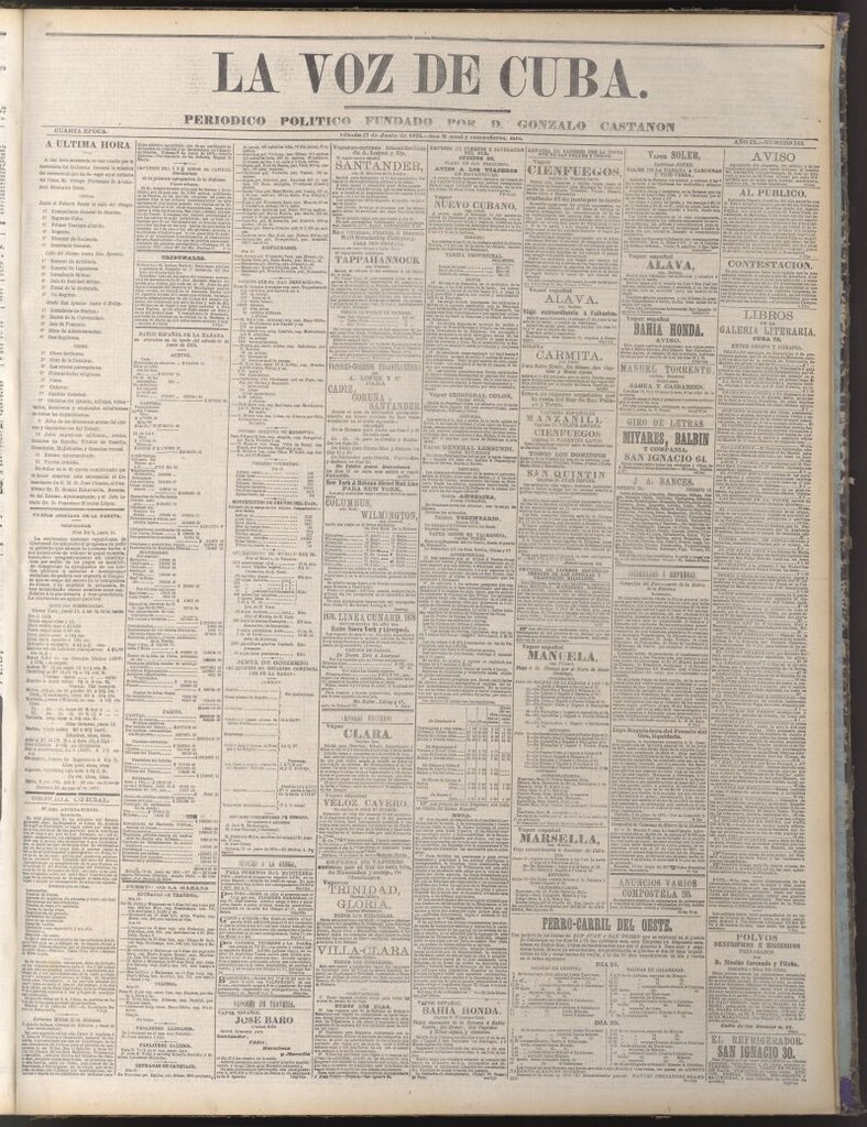 Miniatura de La Voz de Cuba : diario conservador del 17 de junio de 1876