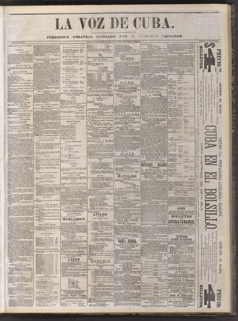 Miniatura de La Voz de Cuba : diario conservador del 12 de octubre de 1877