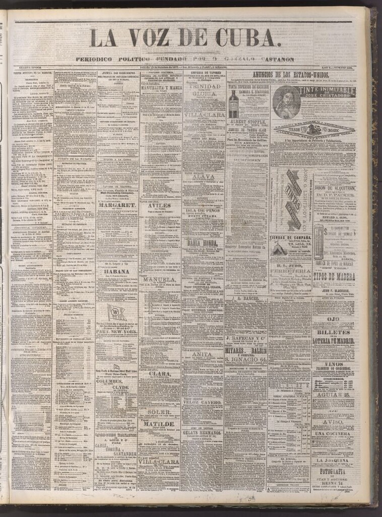 Miniatura de La Voz de Cuba : diario conservador del 13 de octubre de 1877