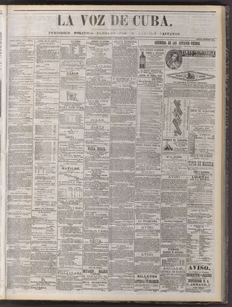 Miniatura de La Voz de Cuba : diario conservador del 20 de octubre de 1877