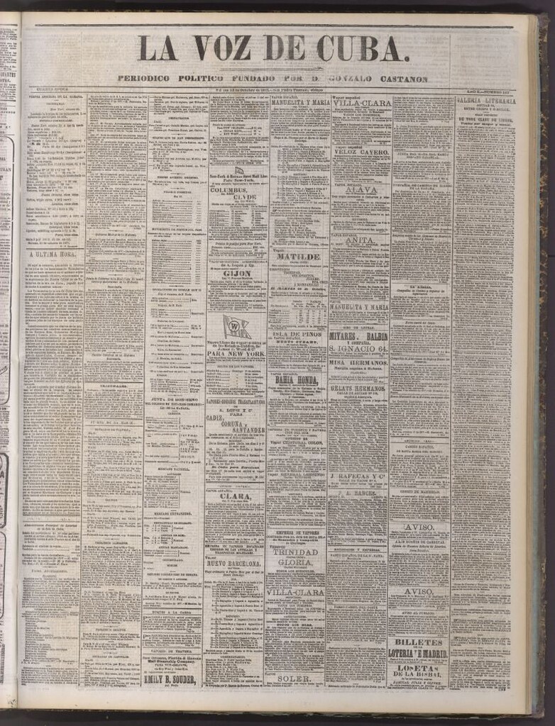 Miniatura de La Voz de Cuba : diario conservador del 23 de octubre de 1877