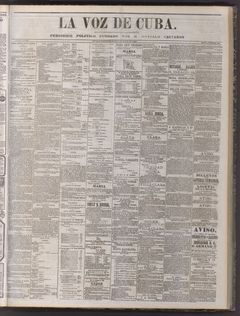 Miniatura de La Voz de Cuba : diario conservador del 24 de octubre de 1877