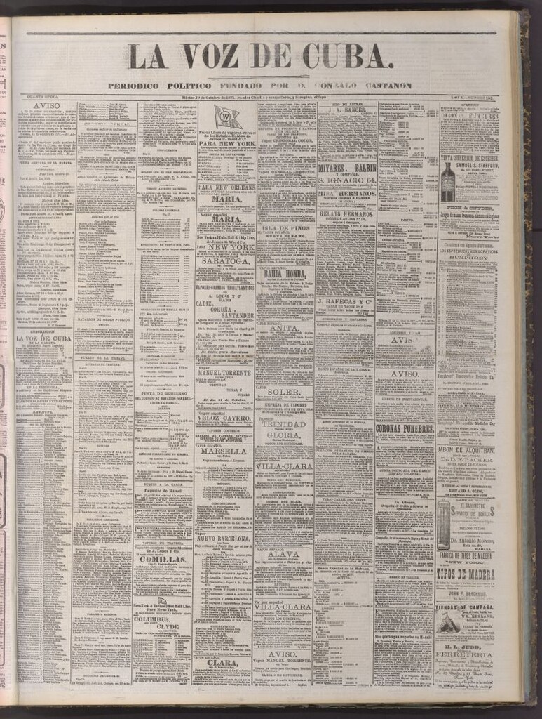 Miniatura de La Voz de Cuba : diario conservador del 30 de octubre de 1877
